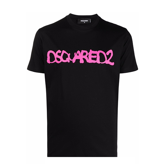 Dsquared2 Graffiti Logo Tshirt - Black