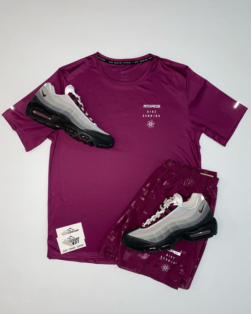 Nike Running Purple Set (T-shirt & Shorts Only)